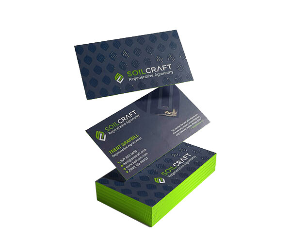 Painted edge card business card