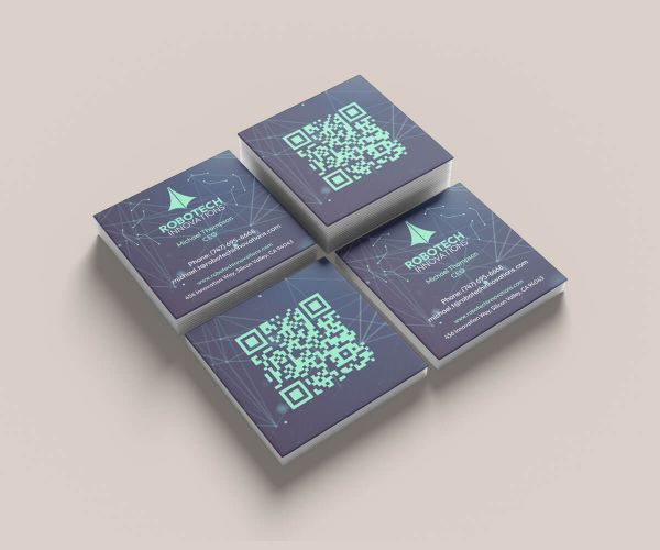 Foiled business card